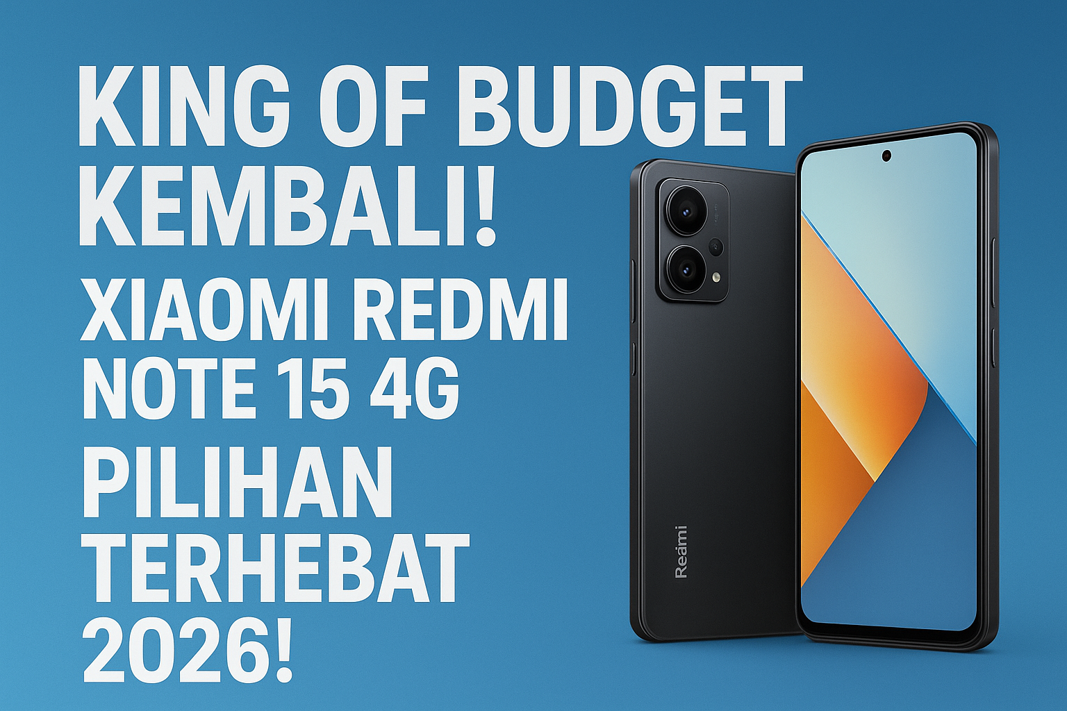 King of Budget Kembali! Xiaomi Redmi Note 15 4G Pilihan Terhebat 2026! King of Budget Kembali! Xiaomi Redmi Note 15 4G Pilihan Terhebat 2026!