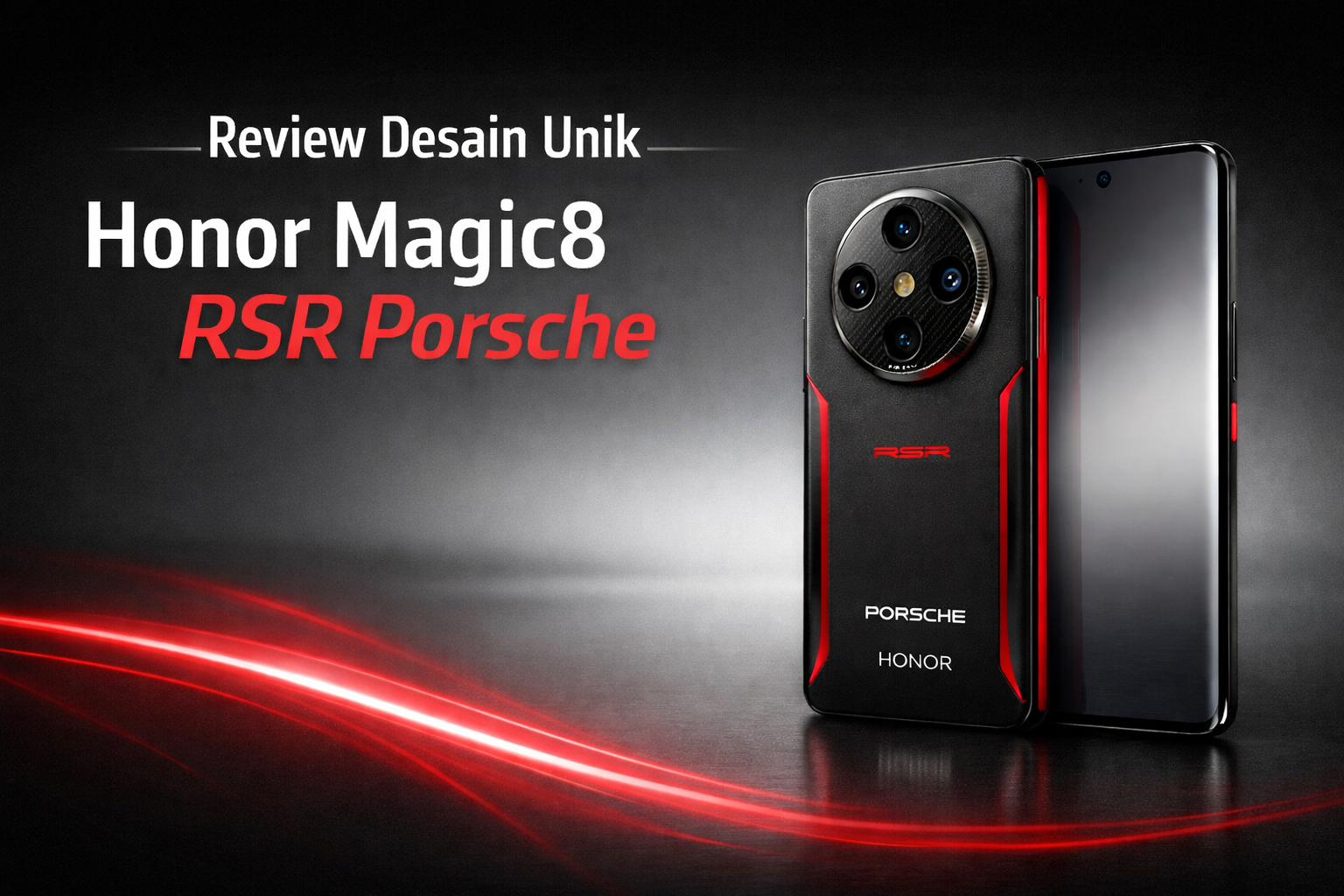 Review Desain Unik Honor Magic8 RSR Porsche