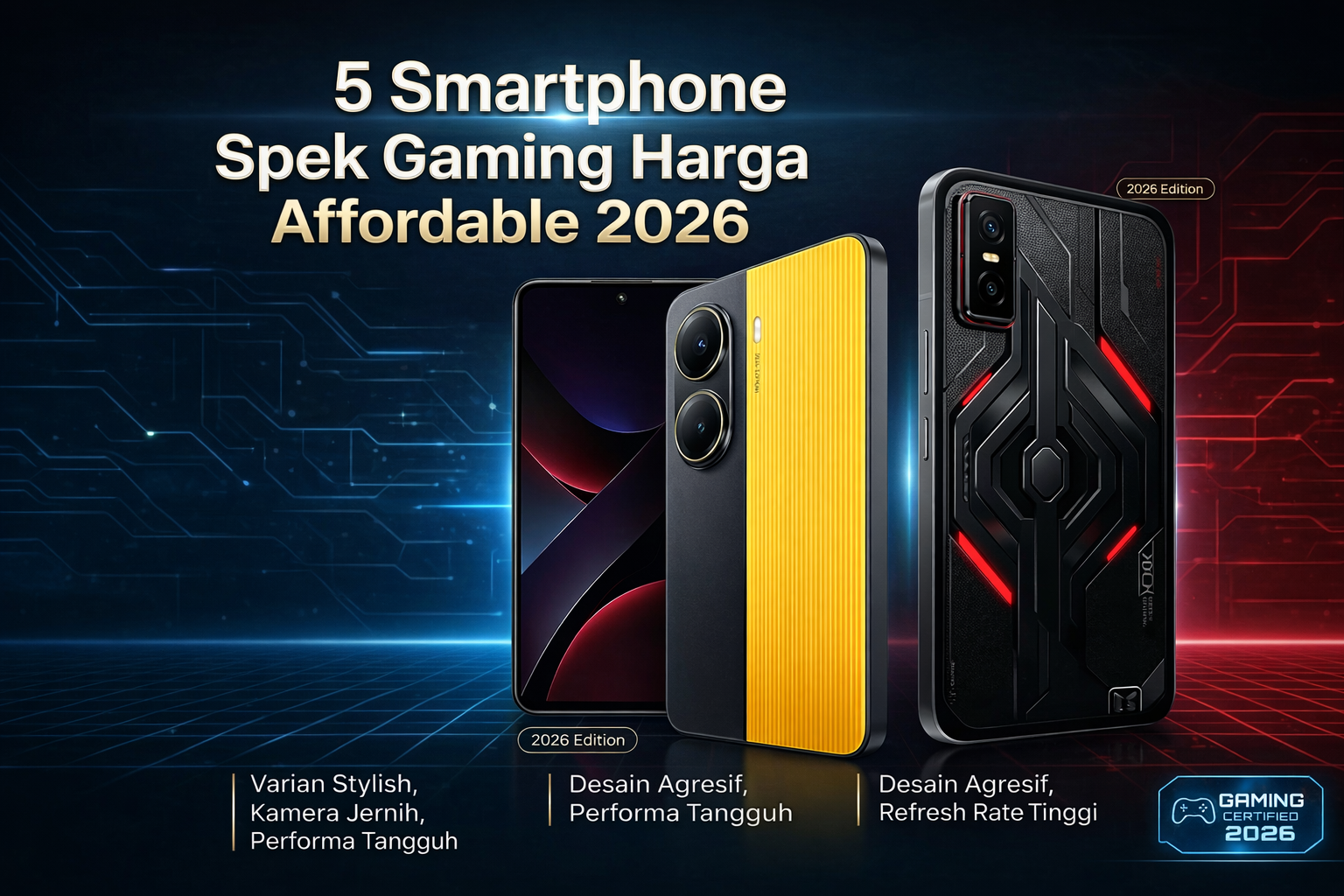 5 Smartphone Spek Gaming Harga Affordable 2026 5 Smartphone Spek Gaming Harga Affordable 2026