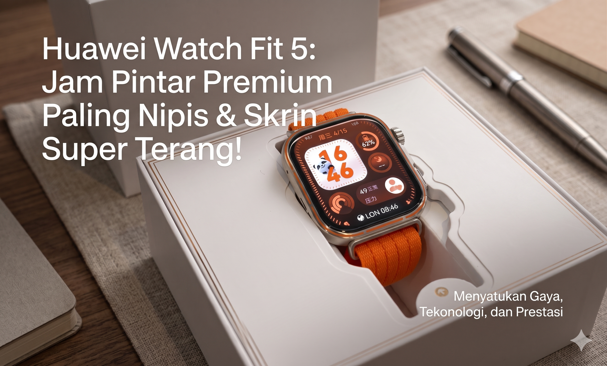 Huawei Watch Fit 5: Jam Pintar Premium Paling Nipis & Skrin Super Terang!