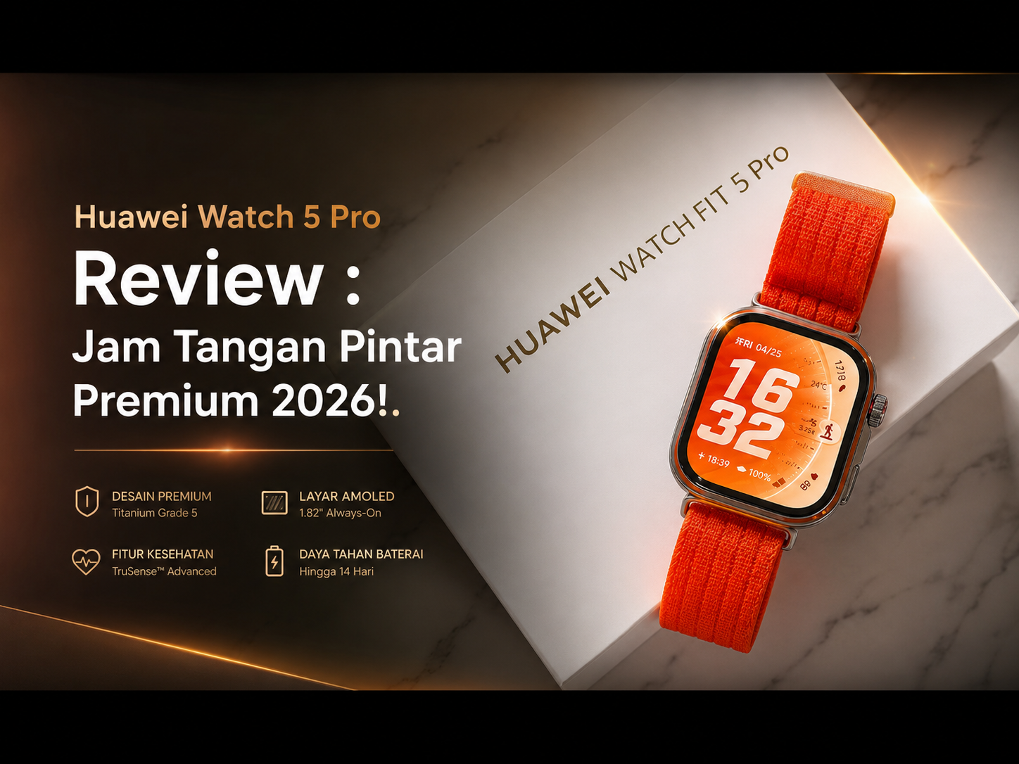 Huawei Watch 5 Pro Review : Jam Tangan Pintar Premium 2026!