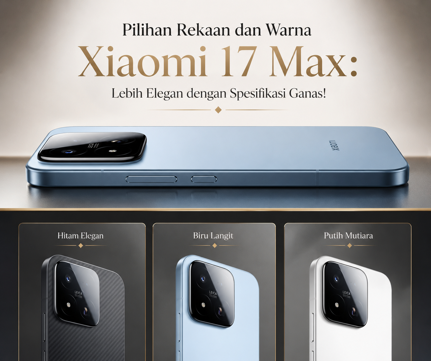 Pilihan Rekaan dan Warna Xiaomi 17 Max: Lebih Elegan dengan Spesifikasi Ganas! Pilihan Rekaan dan Warna Xiaomi 17 Max: Lebih Elegan dengan Spesifikasi Ganas!