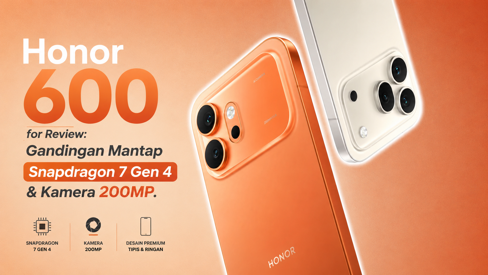 Honor 600 for Review: Gandingan Mantap Snapdragon 7 Gen 4 dan Kamera 200MP