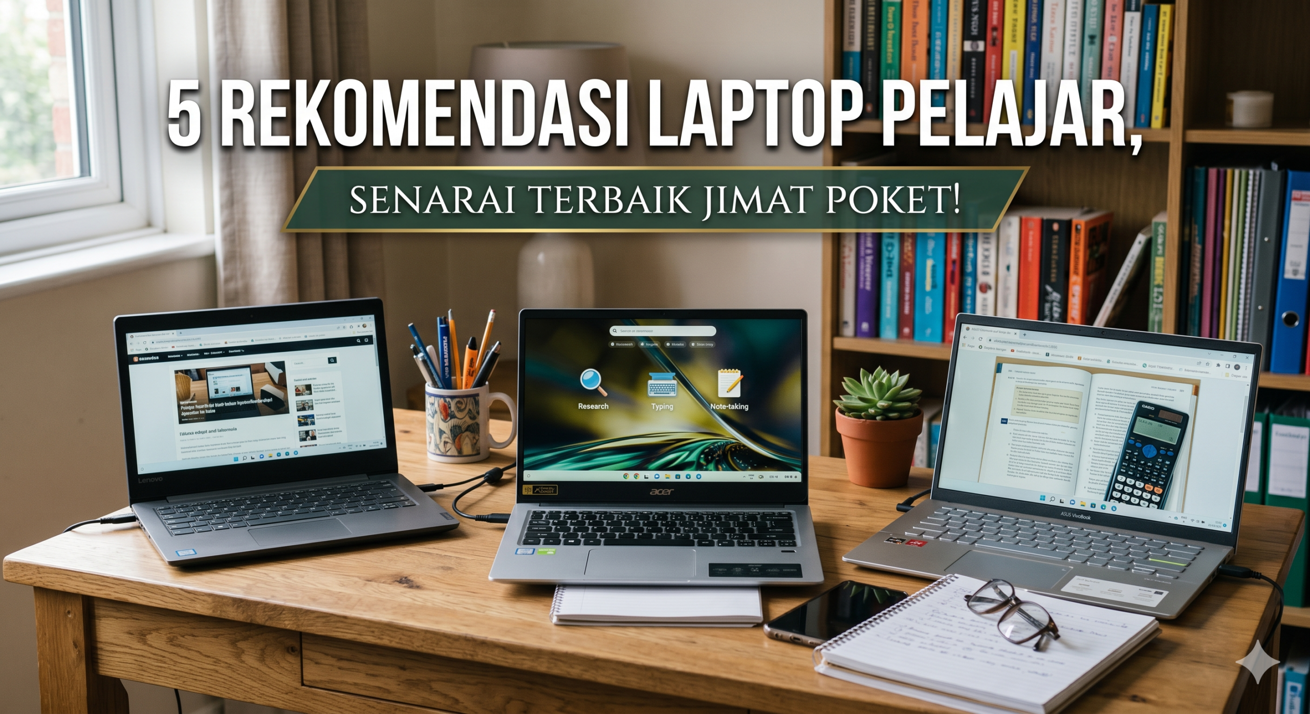 5 Rekomendasi Laptop Pelajar, Senarai Terbaik Jimat Poket!